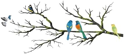 Birds on a Branch Wall Art, 17 in, Bright Color