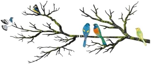 Birds on a Branch Wall Art, 31.5 in, Bright Color
