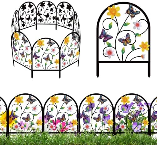 Butterfly Garden Fence Border, 8 Pack
