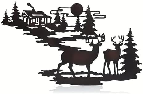 Cabin Deer Wall Art, 23.6 in