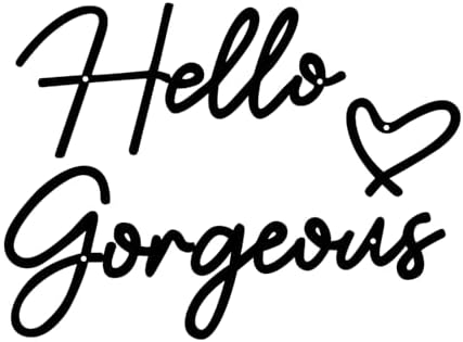 Hello Gorgeous Sign, Black