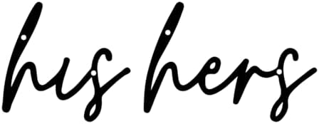 His and Hers Sign, Set of 2, Black
