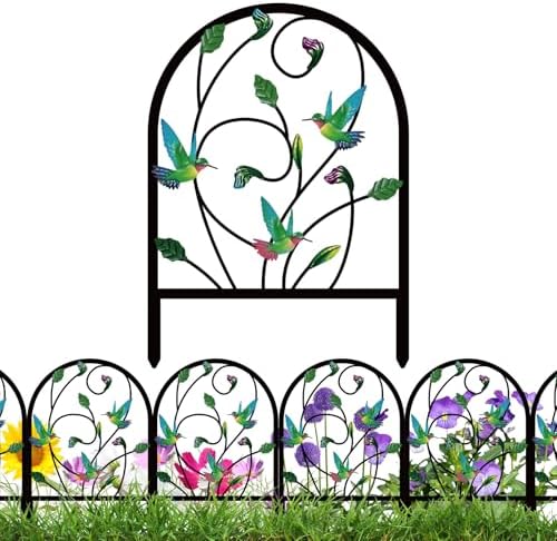 Hummingbird Garden Fence Border, 4 Pack