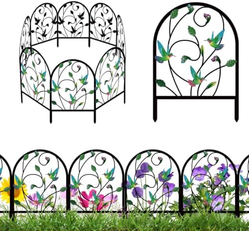 Hummingbird Garden Fence Border, 8 Pack