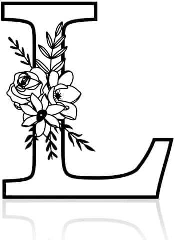Monogram Letter L Wall Sign, 12 in