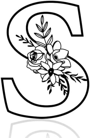 Monogram Letter S Wall Sign, 12 in