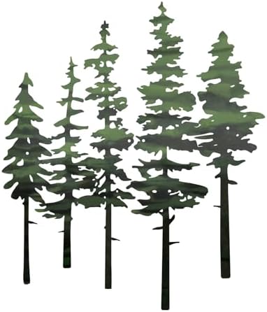Pine Tree Wall Art, 17.7 in, Green
