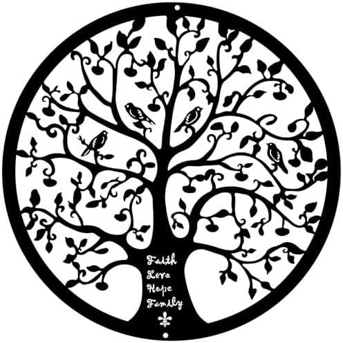 Tree of Life Wall Plaque, 11 in, Black